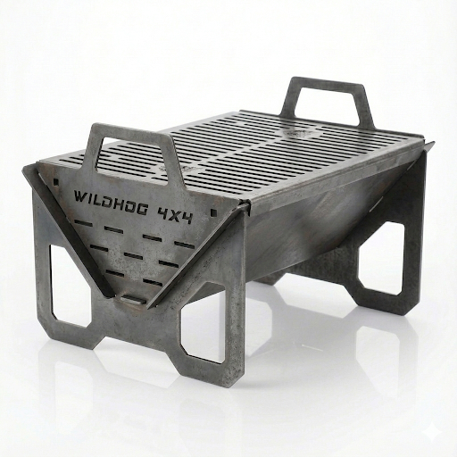 Portable collapsible mild steel braai with carry case