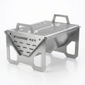 Portable collapsible stainless steel braai with carry case